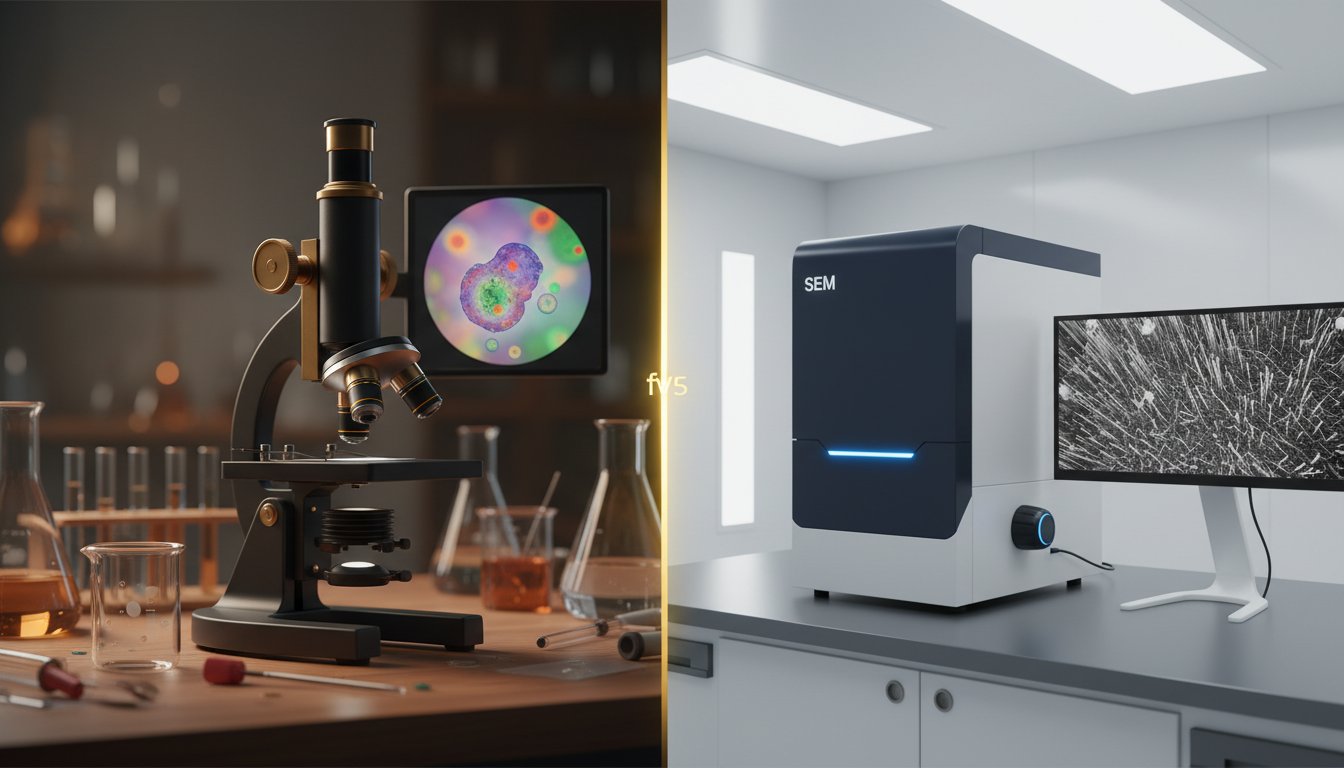 Electron Microscope vs. Light Microscope: A Comprehensive Technical Comparison for 2026
