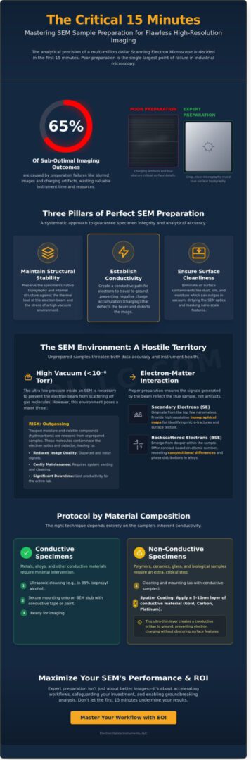 Mastering SEM Sample Preparation: A Technical Guide for High-Resolution Imaging in 2026
