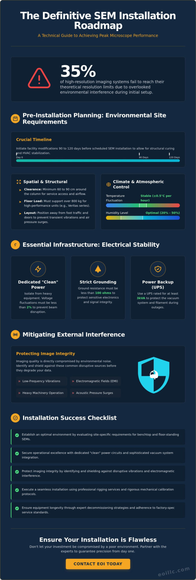 SEM Installation Checklist: A Comprehensive Guide to Laboratory Site Preparation