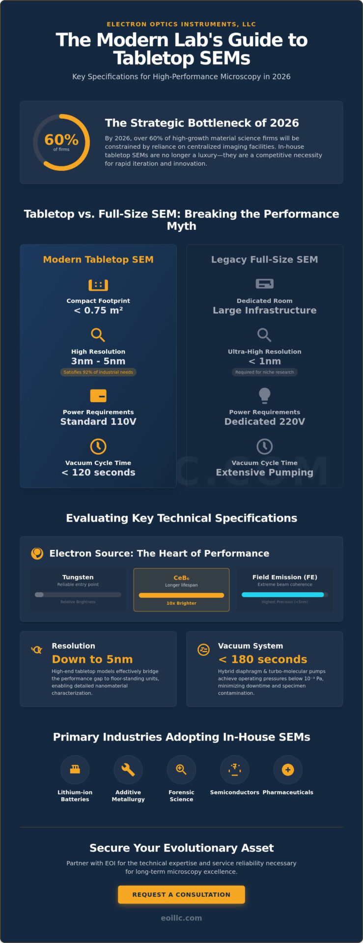Tabletop Scanning Electron Microscope for Sale: The 2026 Laboratory Procurement Guide
