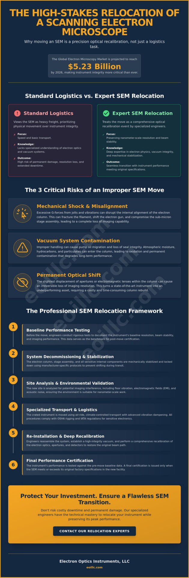 Professional SEM Equipment Relocation Services: A Technical Guide to Safe Instrument Transport in 2026