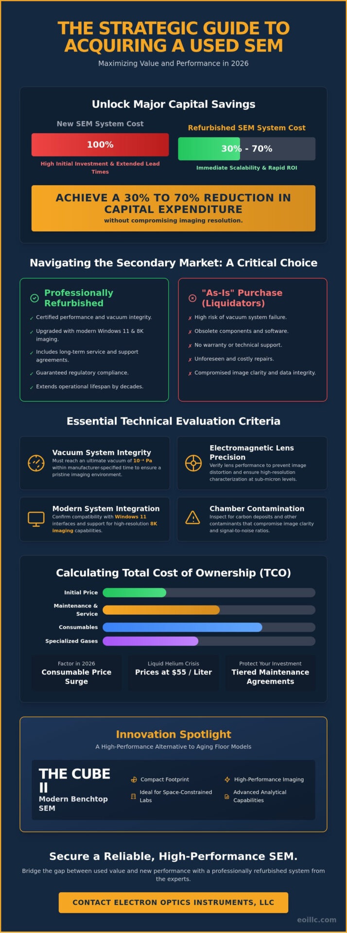 The Professional Guide to Investing in a Used Scanning Electron Microscope in 2026