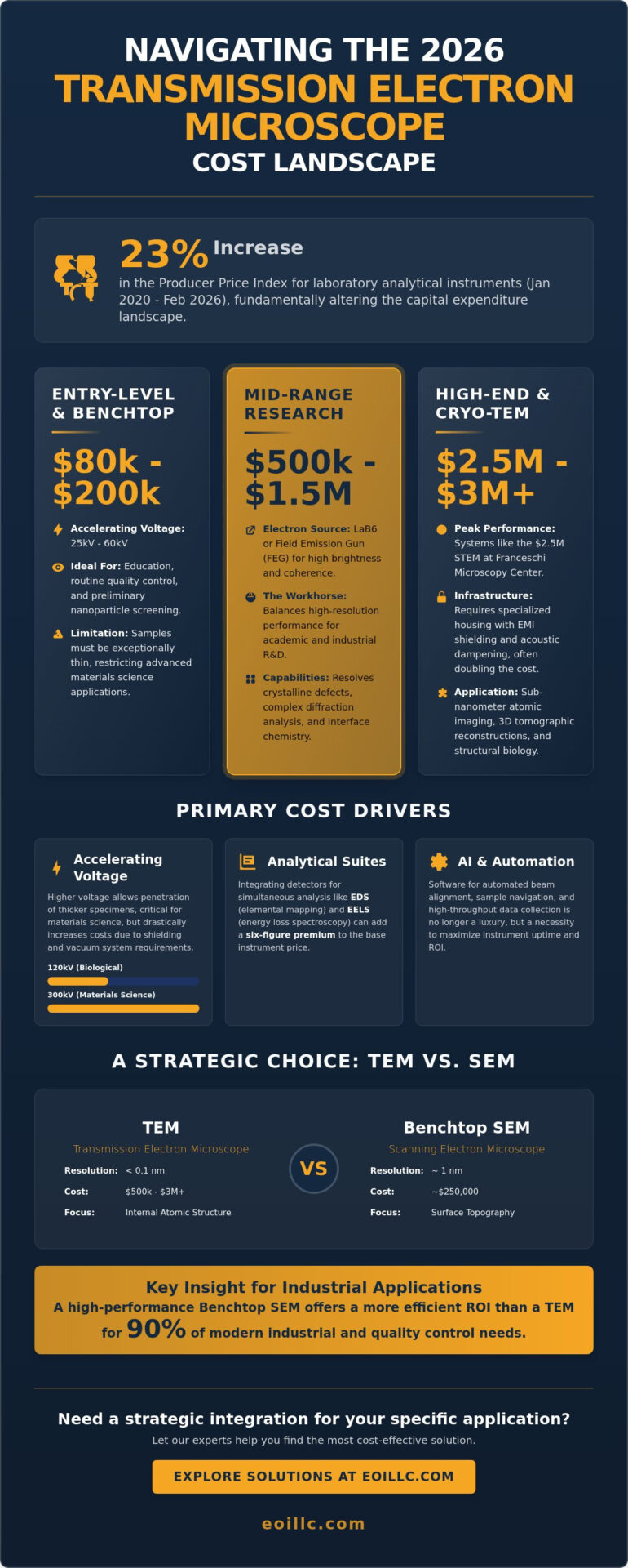 Transmission Electron Microscope Cost: 2026 Strategic Investment Guide