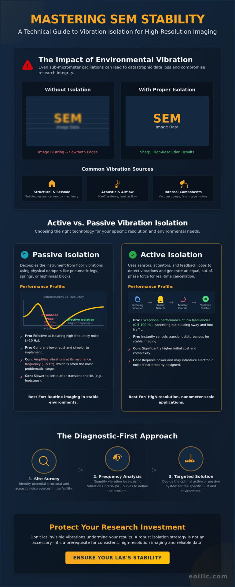 SEM Vibration Isolation Solutions: Optimizing Precision in High-Resolution Microscopy